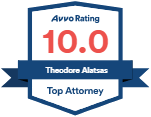 Avvo Top Attorney badge awarded to Alatsas Law Firm
